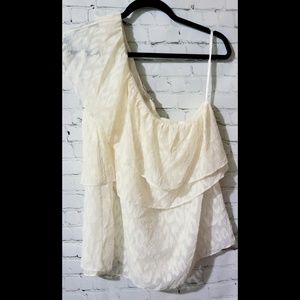 Michael Kors One Shoulder Top with Ruffles, NWT  